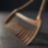 A rake made of premium oak wood with intricate carvings