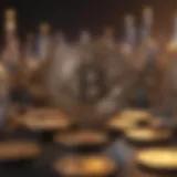 Abstract concept of cryptocurrency market analysis