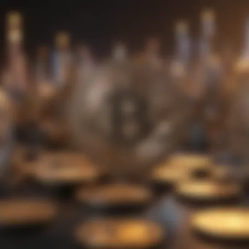 Abstract concept of cryptocurrency market analysis