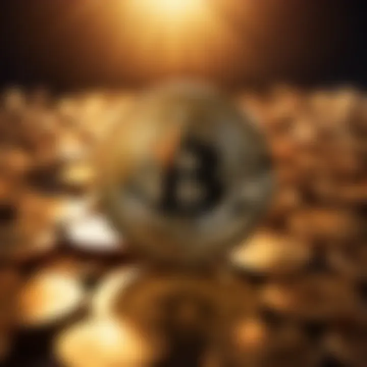 Cryptocurrency Creation Process Abstract depiction of cryptocurrency creation process