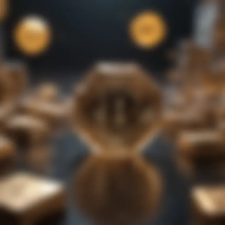 Blockchain-inspired Digital Art Abstract digital artwork representing blockchain technology