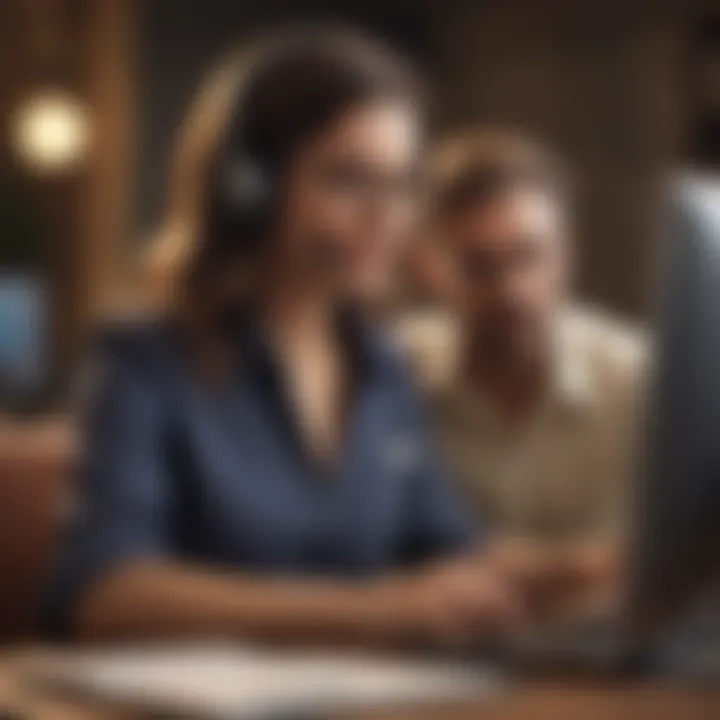 Customer Service Representative Assisting with WiFi Purchase Customer Service Representative Assisting with WiFi Purchase