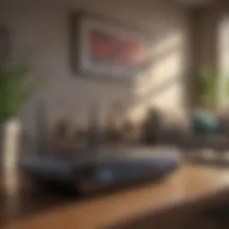 Modern WiFi Router in Home Setting