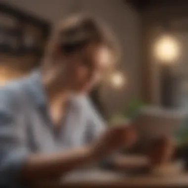 Person Researching WiFi Plans on Digital Tablet Person Researching WiFi Plans on Digital Tablet