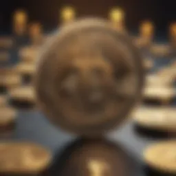 Abstract digital art illustrating the concept of searching for lost cryptocurrency