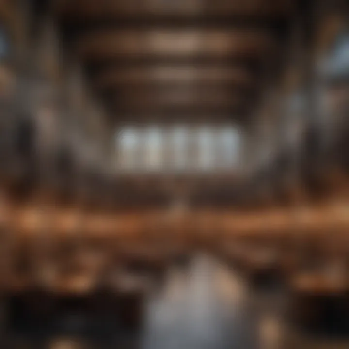 An impressive university library filled with resources