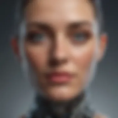 A conceptual illustration depicting ethical dilemmas in AI