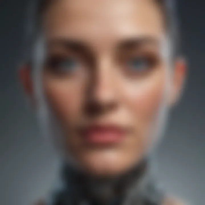 A conceptual illustration depicting ethical dilemmas in AI