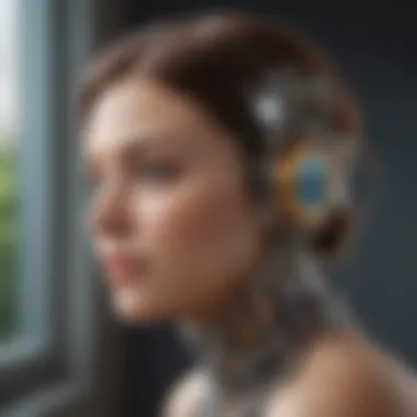 An artistic depiction of privacy concerns related to AI