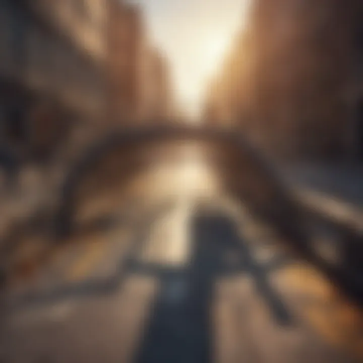 Abstract depiction of 100 as a bridge between logic and creativity