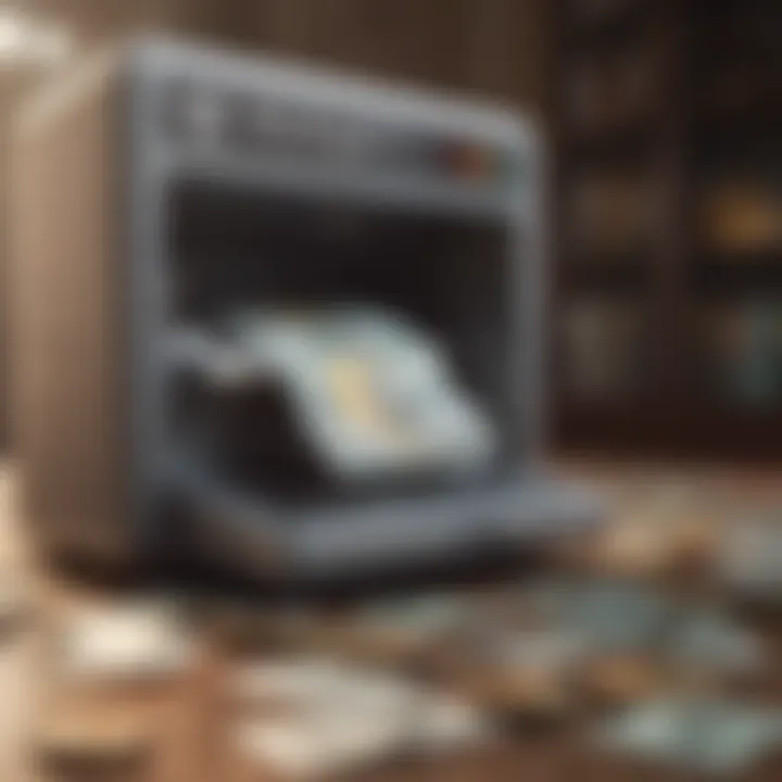 Seamless Cash Withdrawal Process Illustration of Fiat Currency Cash Withdrawal