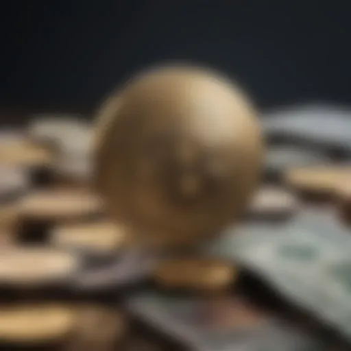 Dynamic Currency Exchange Rates Illustration of currency exchange rates fluctuating