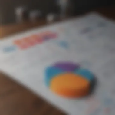 Illustration showing financial charts and graphs