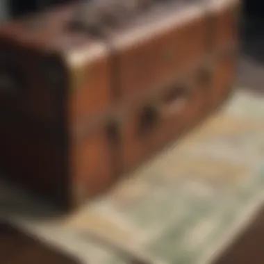 Illustration depicting a traveler with a suitcase and map