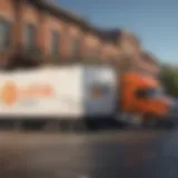 Illustration depicting various moving truck sizes