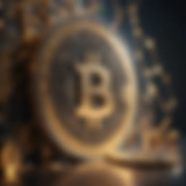 Abstract visualization of blockchain technology intertwined with global economic structures