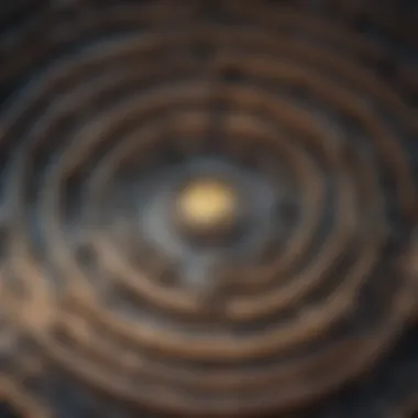 Cryptocurrency Maze Symbolizing Complexity