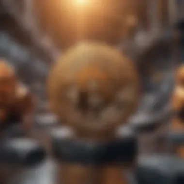 A futuristic visualization of cryptocurrency mining