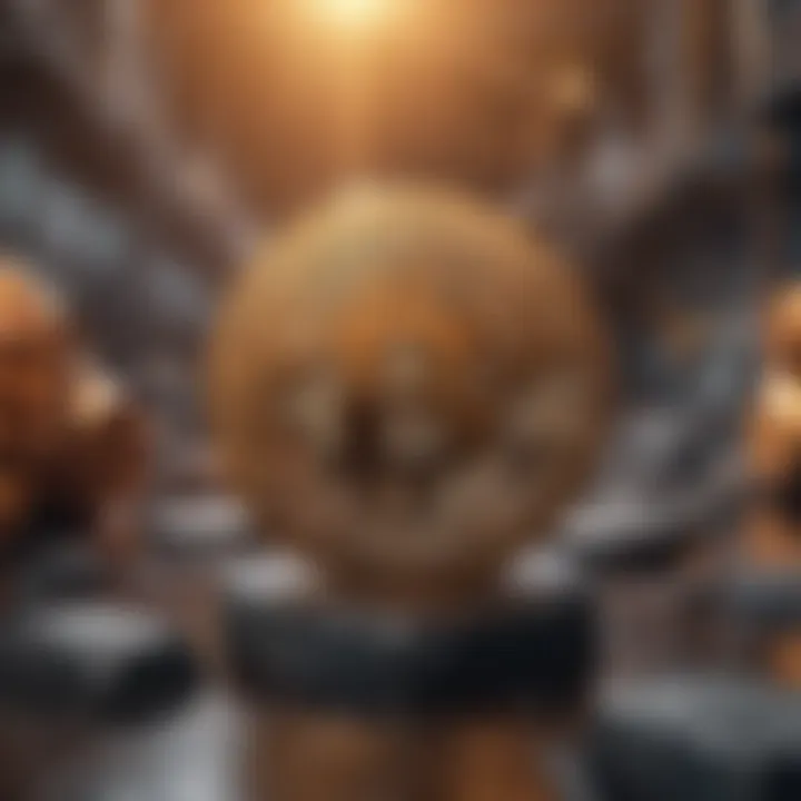 A futuristic visualization of cryptocurrency mining