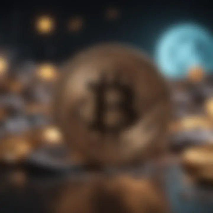 Graphical representation of cryptocurrency market trends related to mining
