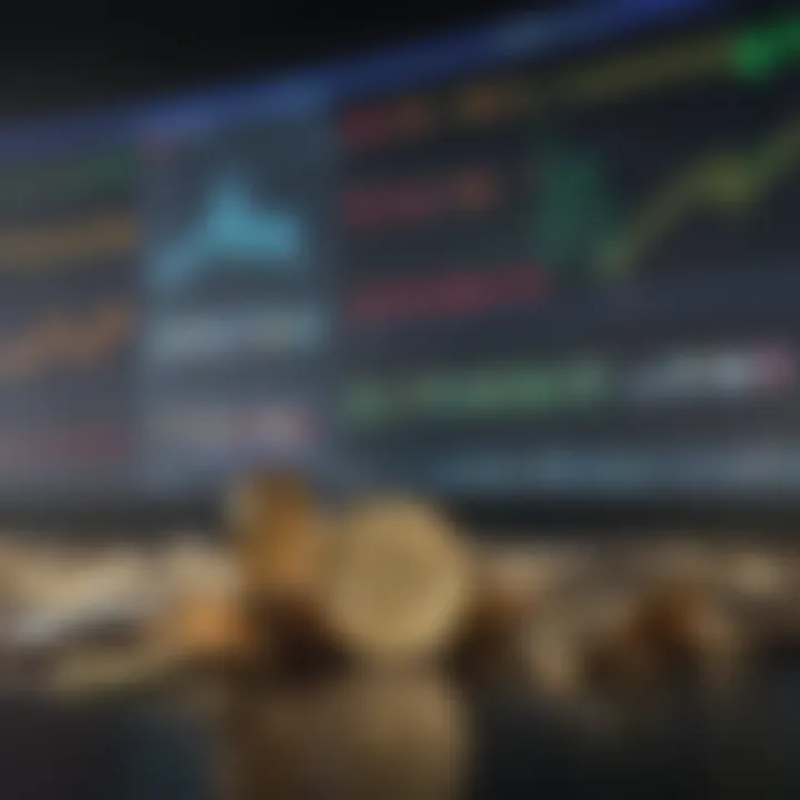 Global currency exchange rates on a digital screen