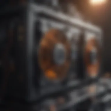 Visualization of data processing in a mining rig