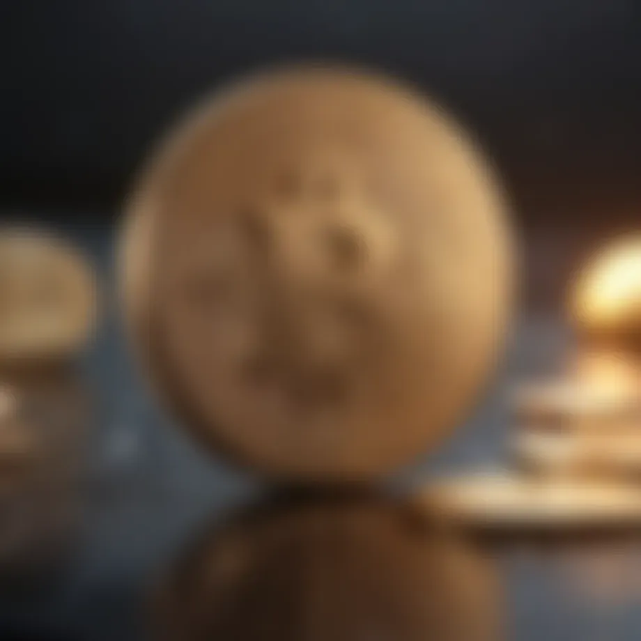 Abstract representation of stablecoin concept