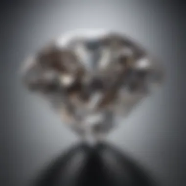 Sophisticated diamond quality impact illustration