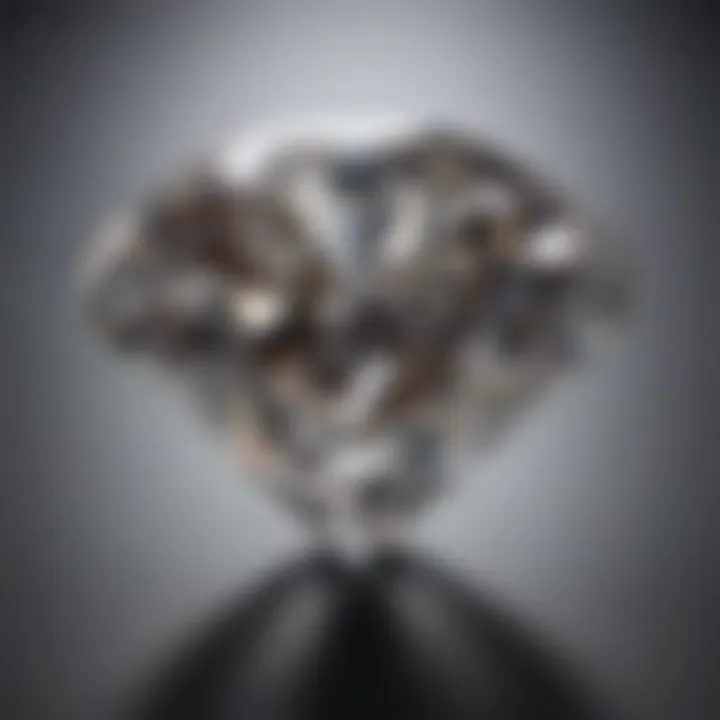 Sophisticated diamond quality impact illustration