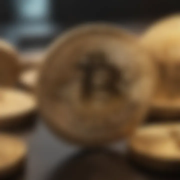 Visual representation of digital assets in the cryptocurrency sphere