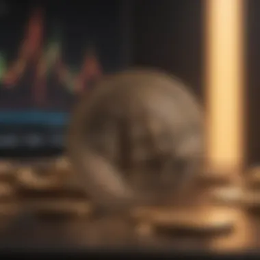 Artistic visualization of cryptocurrency market trends