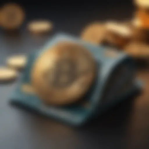 Converting Bitcoins into Cash - Illustration of Digital Wallet