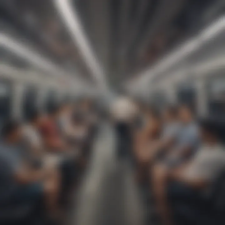 Diverse Commuters Using the MRT System in Singapore