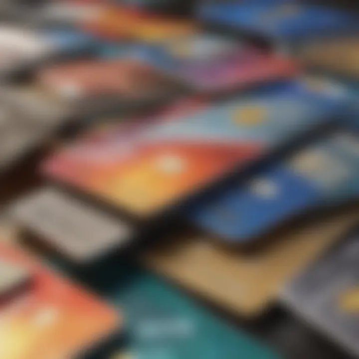 Diverse selection of prepaid credit cards
