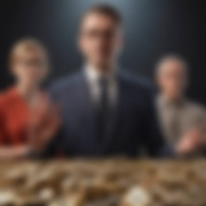 Illustration showing diverse stakeholders influenced by Federal Funds Rate