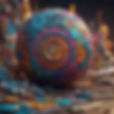 Vibrant Doodle Artistry Abstract doodle art in vibrant colors