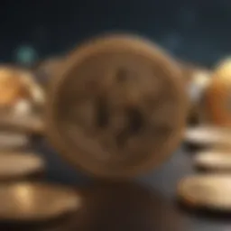 Abstract representation of cryptocurrency market fluctuations