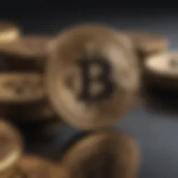 Cryptocurrency exchange interface with bitcoin symbol
