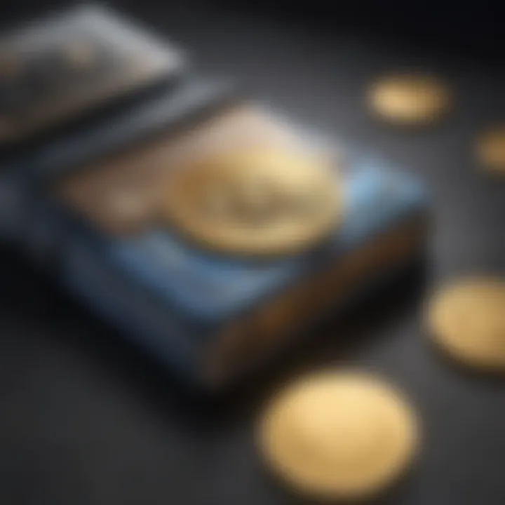 Visual representation of a digital wallet with cryptocurrency