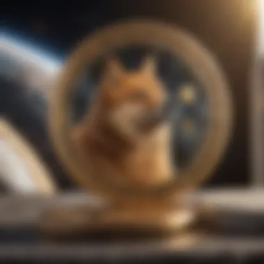 Interstellar Currency: Dogecoin Symbol on SpaceX Rocket Dogecoin and SpaceX Rocket