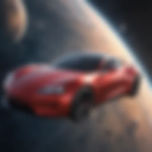 Tesla Roadster in Space