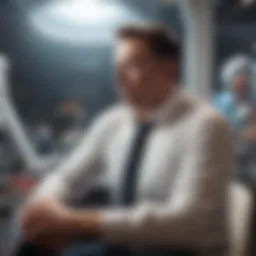 Visionary entrepreneur contemplating futuristic technologies