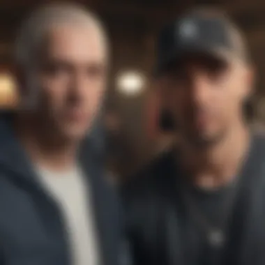 The Creative Collaboration Between Legends Eminem and Snoop Dogg collaborating in the studio