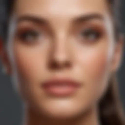A close-up view of the Estee Lauder Foundation Virtual Try-On interface showcasing diverse skin tones.