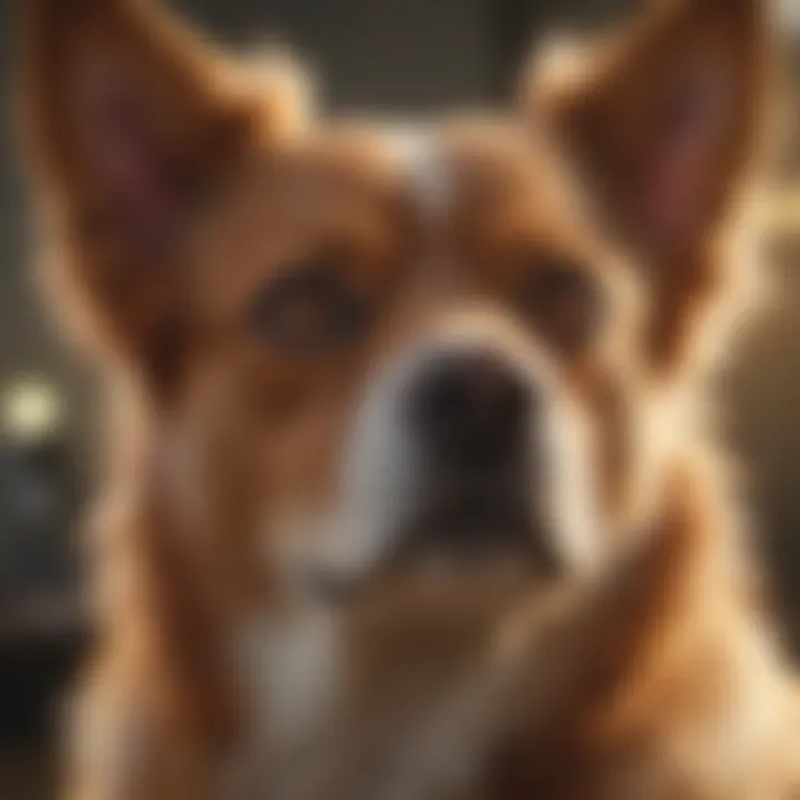 Ethereal visualization of the connection between dogs and NFTs