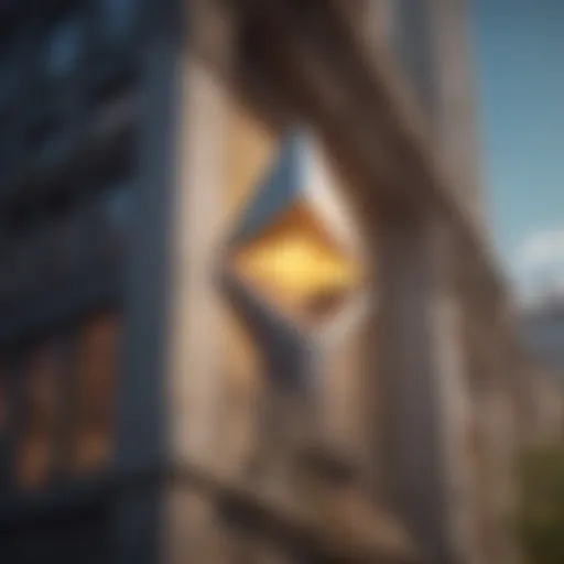 Futuristic Integration of Ethereum in Banking Ethereum logo on futuristic bank building facade