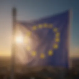 EU Flag waving in the wind