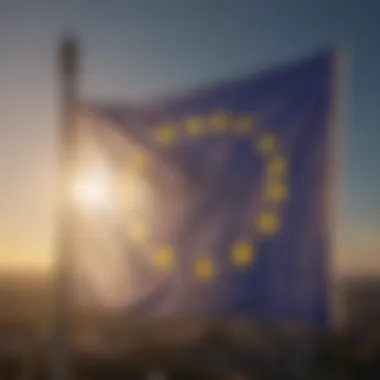 EU Flag waving in the wind