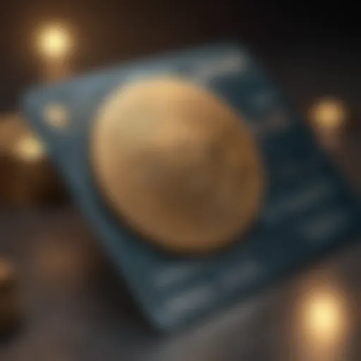 Futuristic cryptocurrency debit card