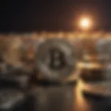 Abstract Conceptual Illustration of Cryptocurrency Evolution